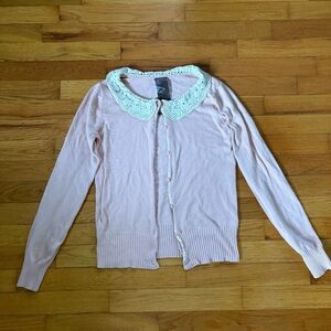 Woman’s cardigan moon collection kawaii cottage core Peter Pan collar knit